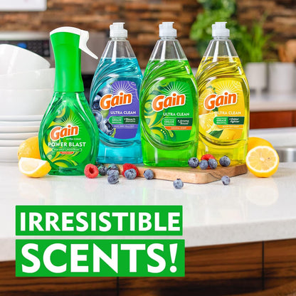 Gain Ultra Dishwashing Liquid Dish Soap - Original Scent - 38 fl oz (1124mL) × 3 Bottles