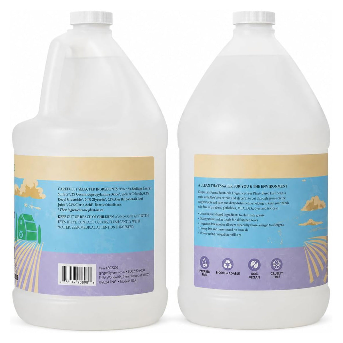 Ginger Lily Farms 진저 릴리 팜스 주방세제 - 3785mL (128 fl oz)
