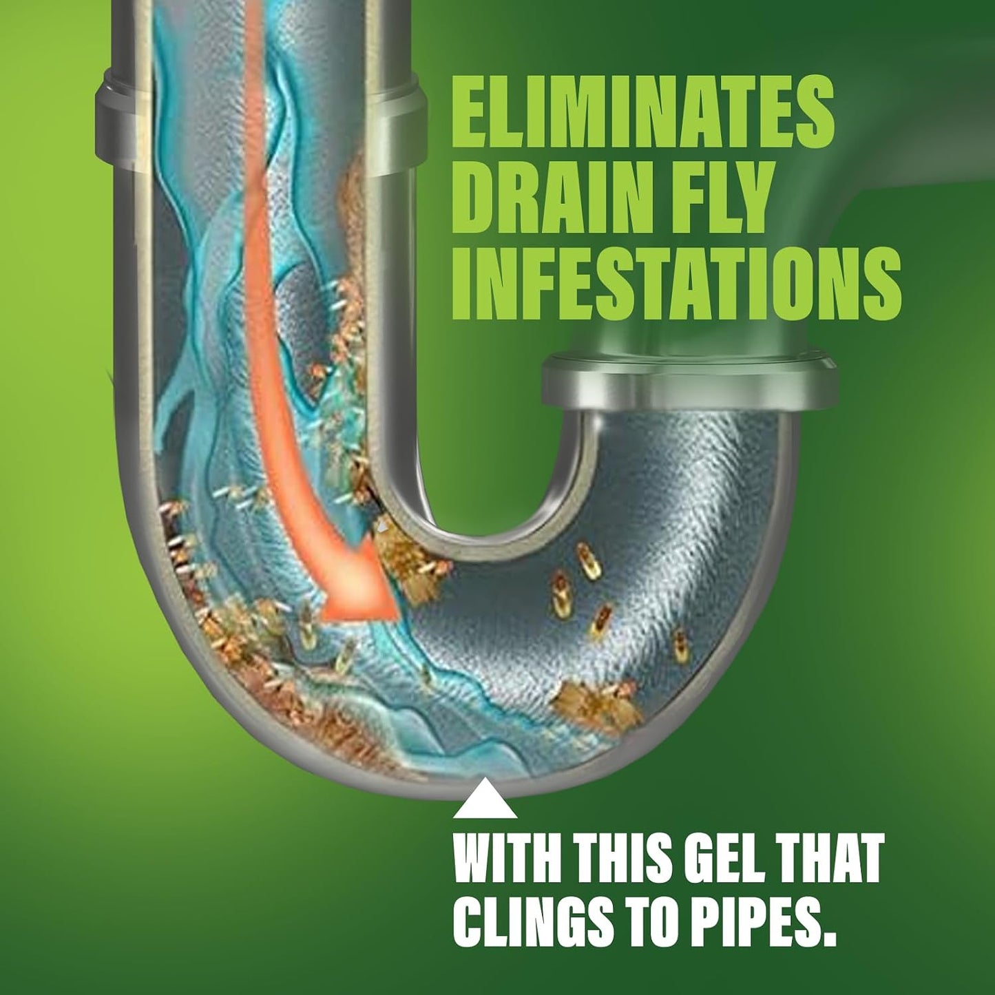 Green Gobbler Fruit Fly Goodbye Gel Drain Treatment - 128 fl oz (3785mL)