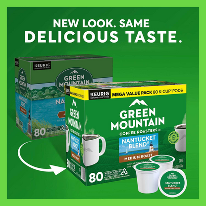 Green Mountain Nantucket Blend Medium Roast Pods (K-Cup) - 80 ct
