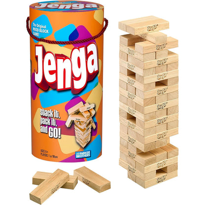 Hasbro Gaming Jenga Wooden Block Stacking Tower Game