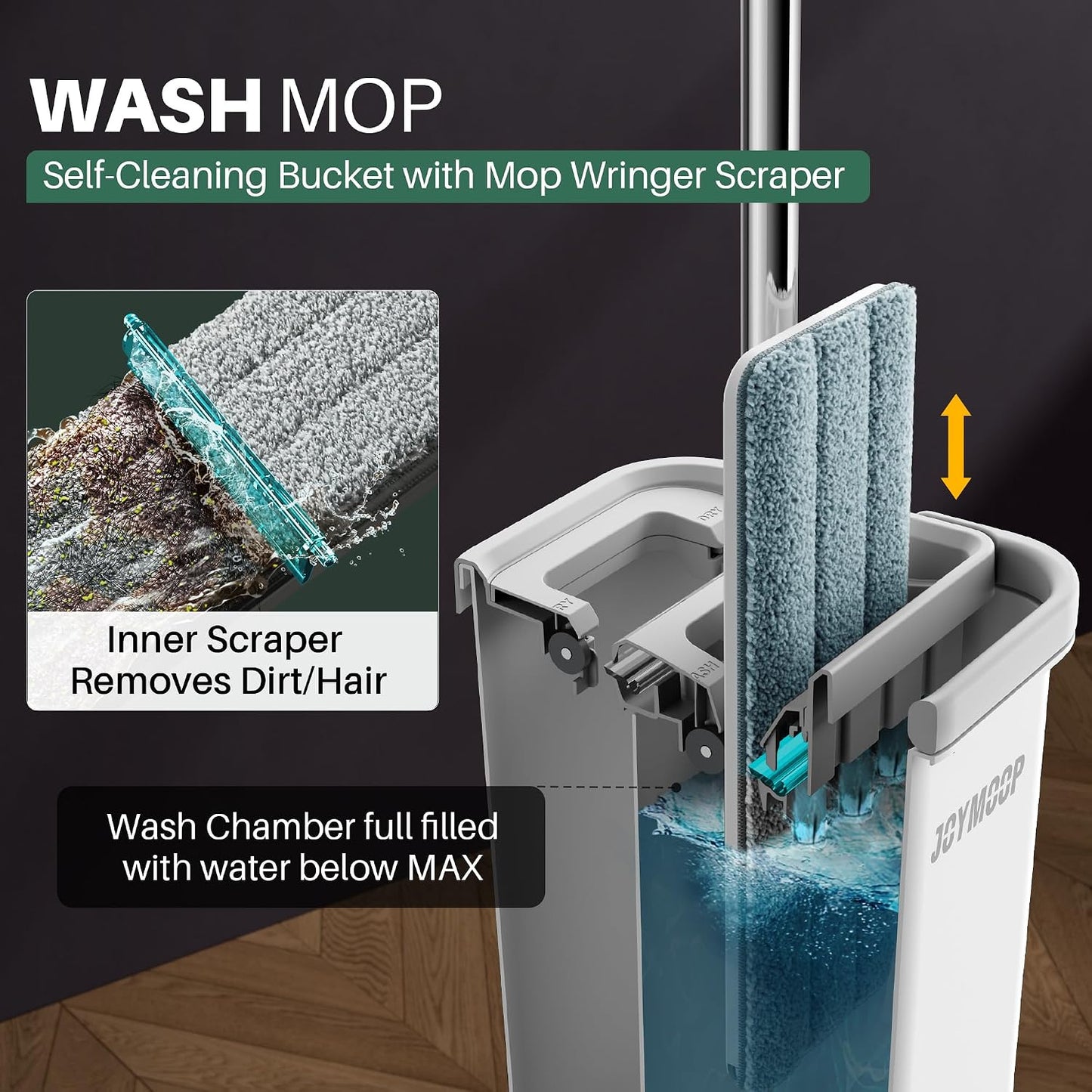 Joymoop Wall Mop and Bucket Set