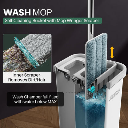 Joymoop Wall Mop and Bucket Set