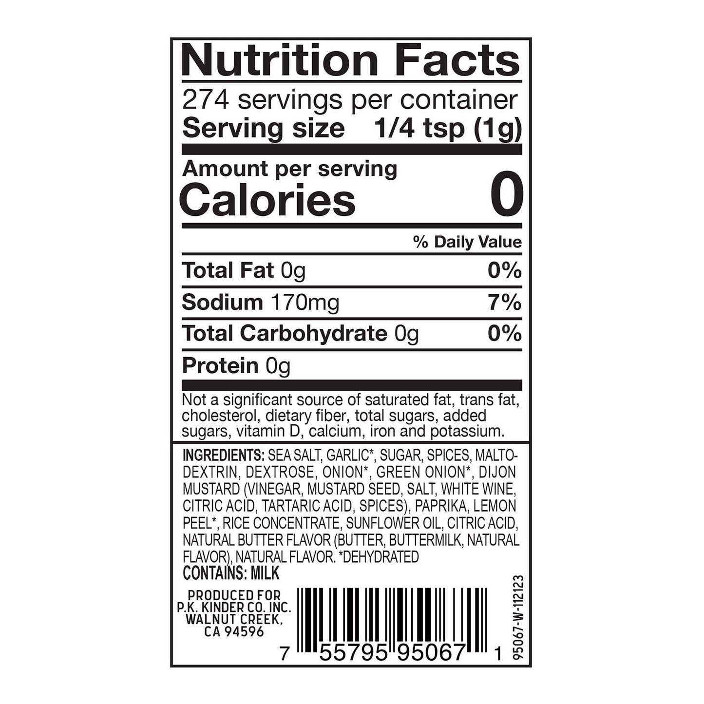 Kinder's Cowboy Butter Seasoning - 9.7 oz