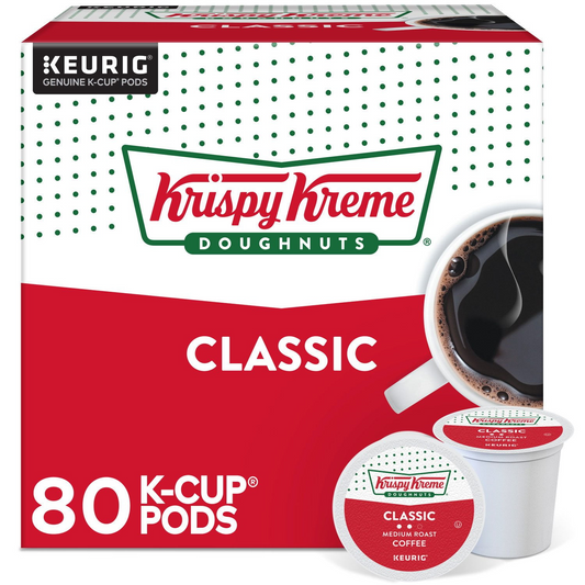 Krispy Kreme 크리스피 크림 클래식 미디엄 로스트 팟 (K-컵) - 80개입