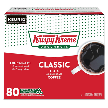 Krispy Kreme Classic Medium Roast Pods (K-Cup) - 80 ct