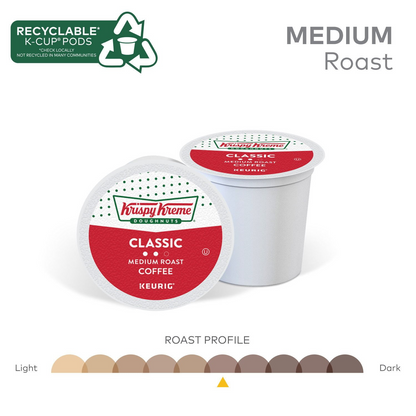Krispy Kreme Classic Medium Roast Pods (K-Cup) - 80 ct
