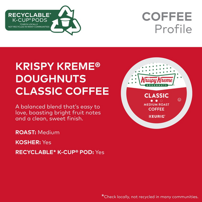Krispy Kreme Classic Medium Roast Pods (K-Cup) - 80 ct