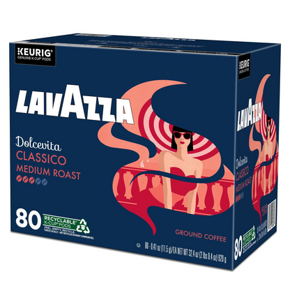 Lavazza Dolcevita Classico Medium Roast Pods (K-Cup) - 80 ct