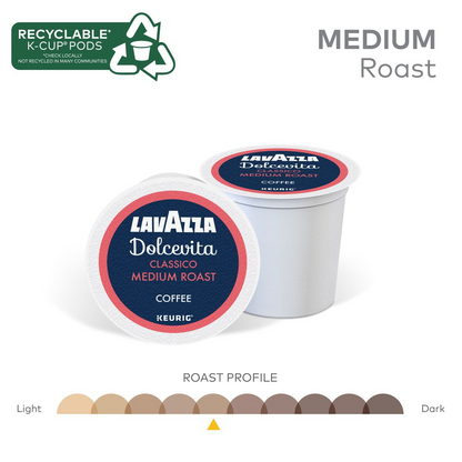 Lavazza Dolcevita Classico Medium Roast Pods (K-Cup) - 80 ct