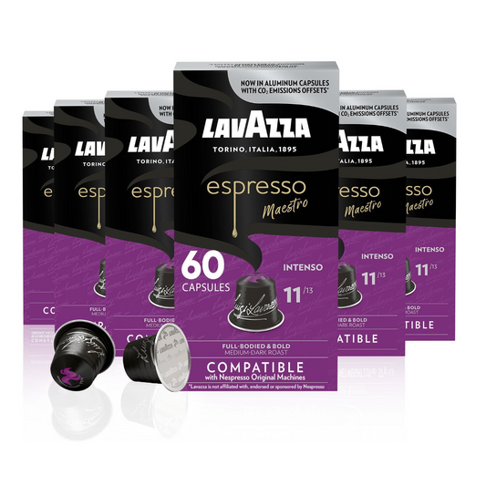 Lavazza Espresso Maestro Inteso Medium-Dark Roast Capsules (Nespresso Original) - 60 ct