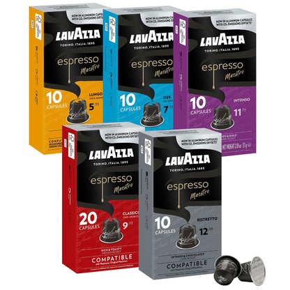 Lavazza Espresso Maestro Multi-Roast Variety Pack Capsules (Nespresso Original) - 60 ct