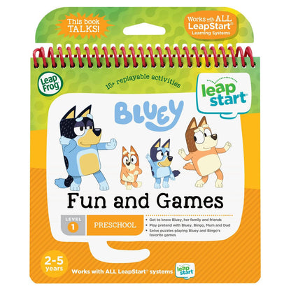 LeapFrog LeapStart Bluey Fun and Games Book — Book for LeapStart System (Ages 4-7)
