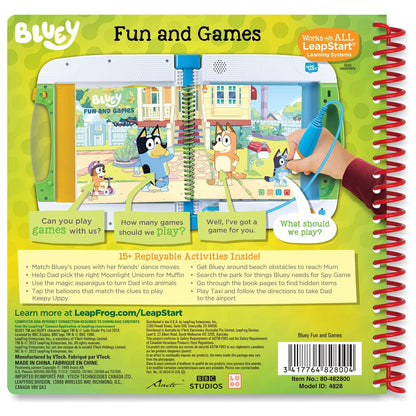 LeapFrog LeapStart Bluey Fun and Games Book — Book for LeapStart System (Ages 4-7)