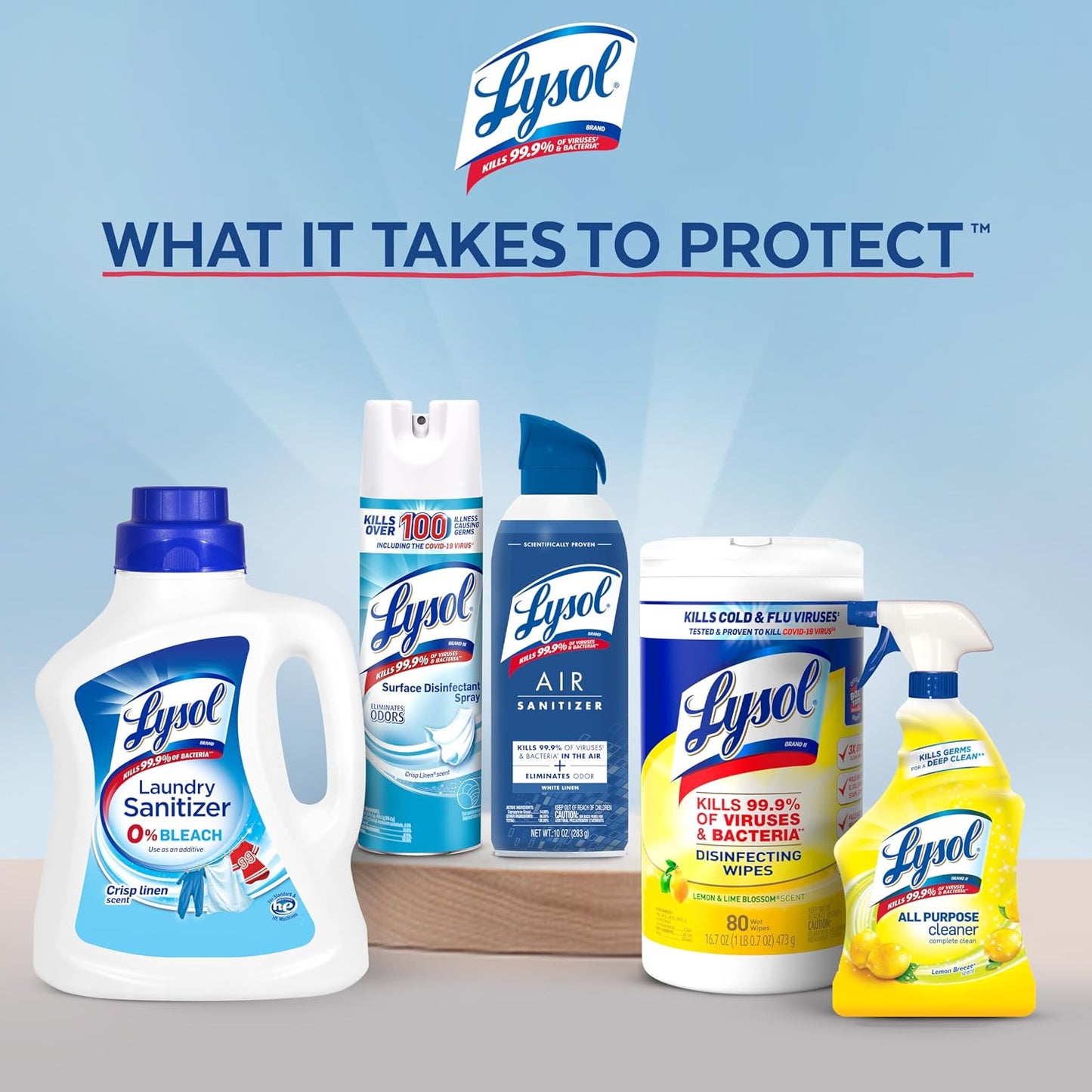 Lysol 라이졸 에어 탈취 스프레이 - 심플 프레시 - 296mL (10 fl oz) × 3캔