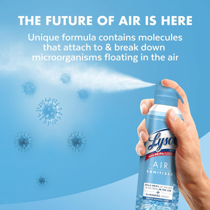 Lysol 라이졸 에어 탈취 스프레이 - 심플 프레시 - 296mL (10 fl oz) × 3캔