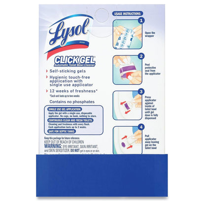 Lysol 라이졸 클릭 겔 자동 변기 세정 젤 스탬프 - 라벤더 - 6개