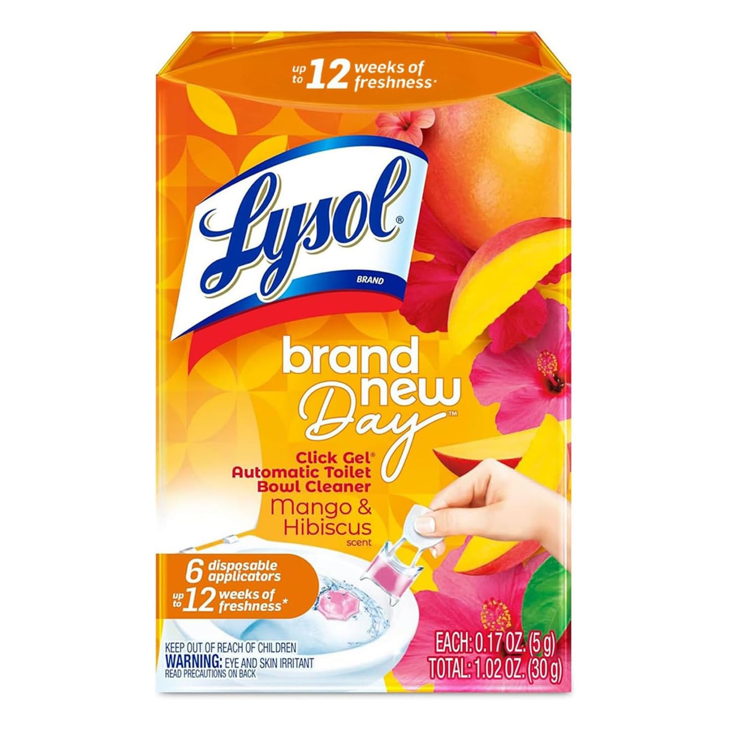 Lysol 라이졸 클릭 겔 자동 변기 세정 젤 스탬프 - 6개