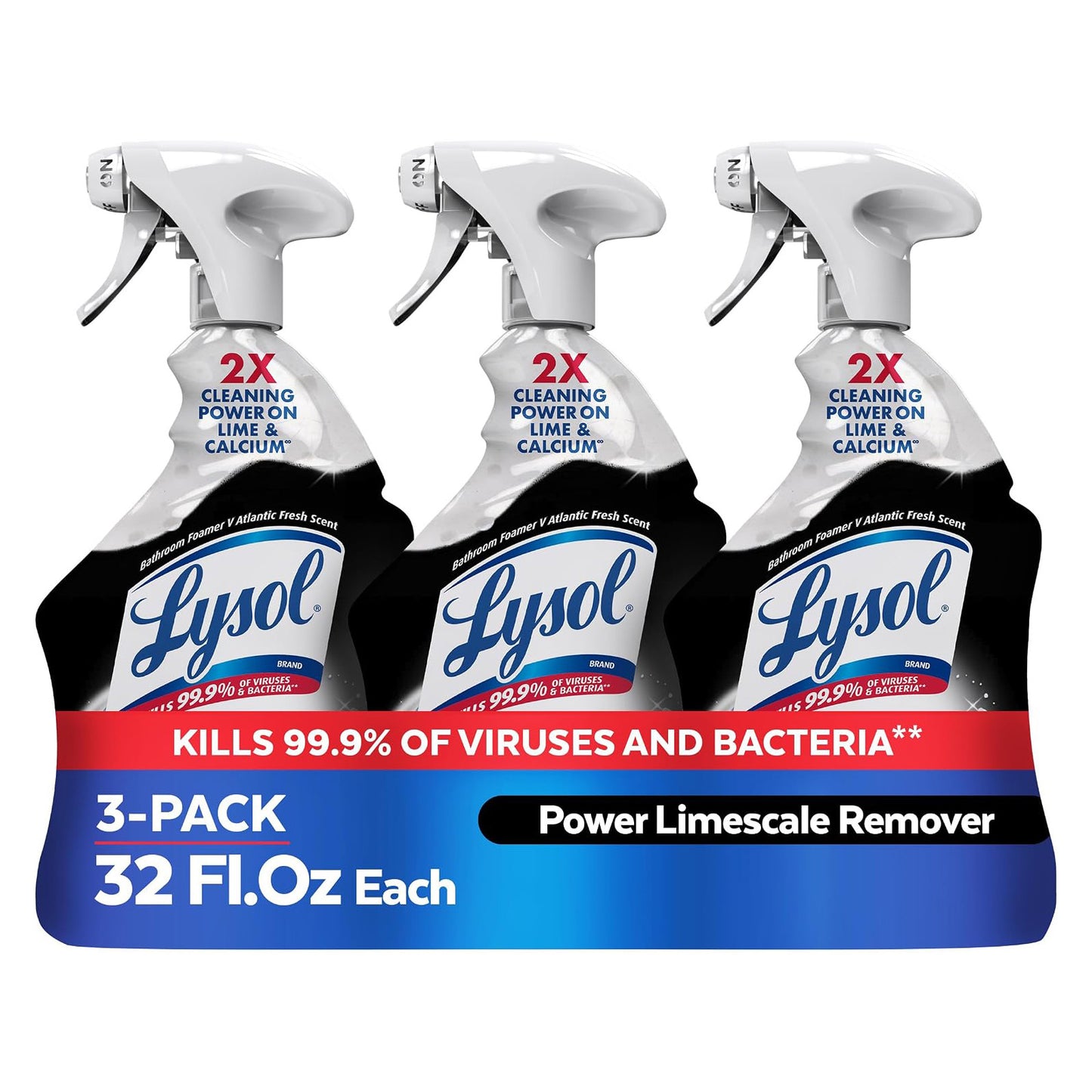 Lysol Power Limescale Remover Bathroom Cleaner Spray - Fresh Scent - 96 fl oz (2839mL)