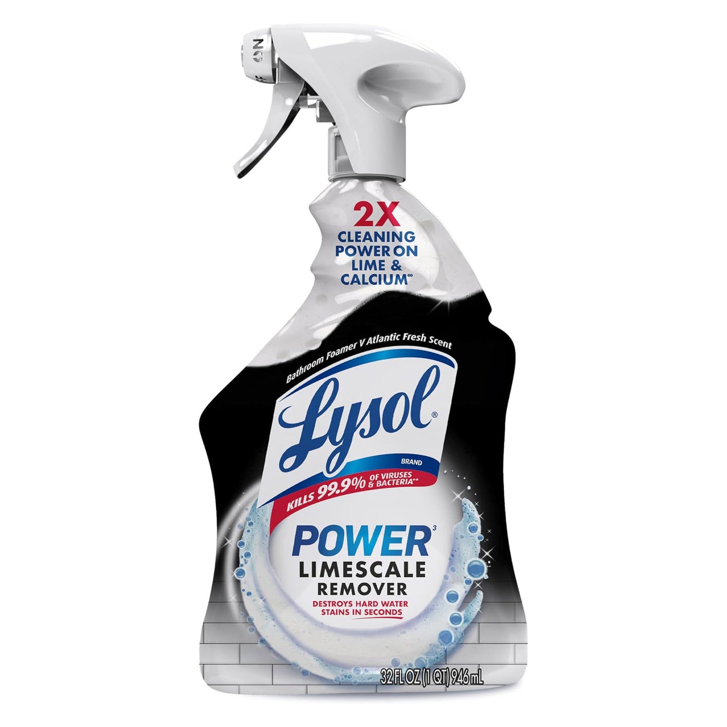 Lysol Power Limescale Remover Bathroom Cleaner Spray - Fresh Scent - 96 fl oz (2839mL)