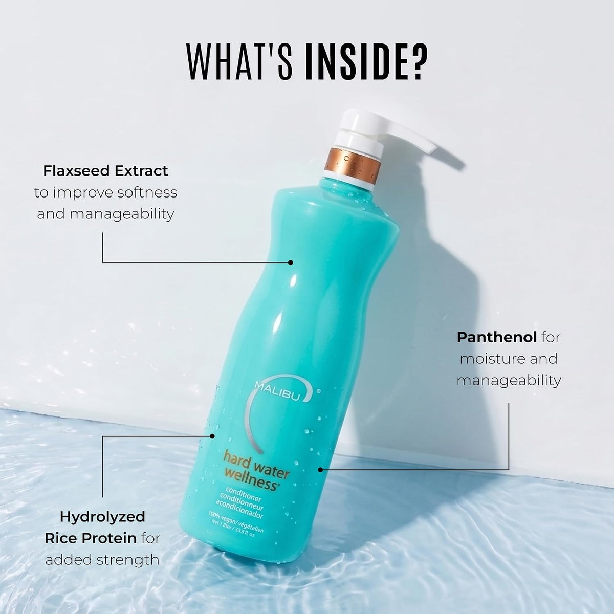 Malibu C 말리부C 하드 워터 웰니스 컨디셔너 - 1000mL (33.8 fl oz)