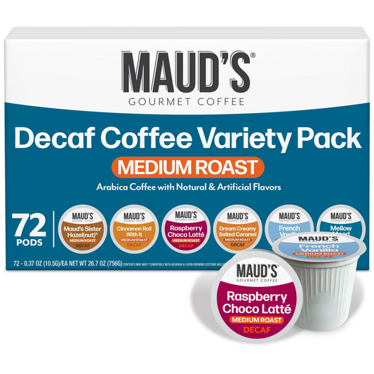 Maud's Decaf Gourmet Variety Pack Pods (K-Cup) - 72 ct