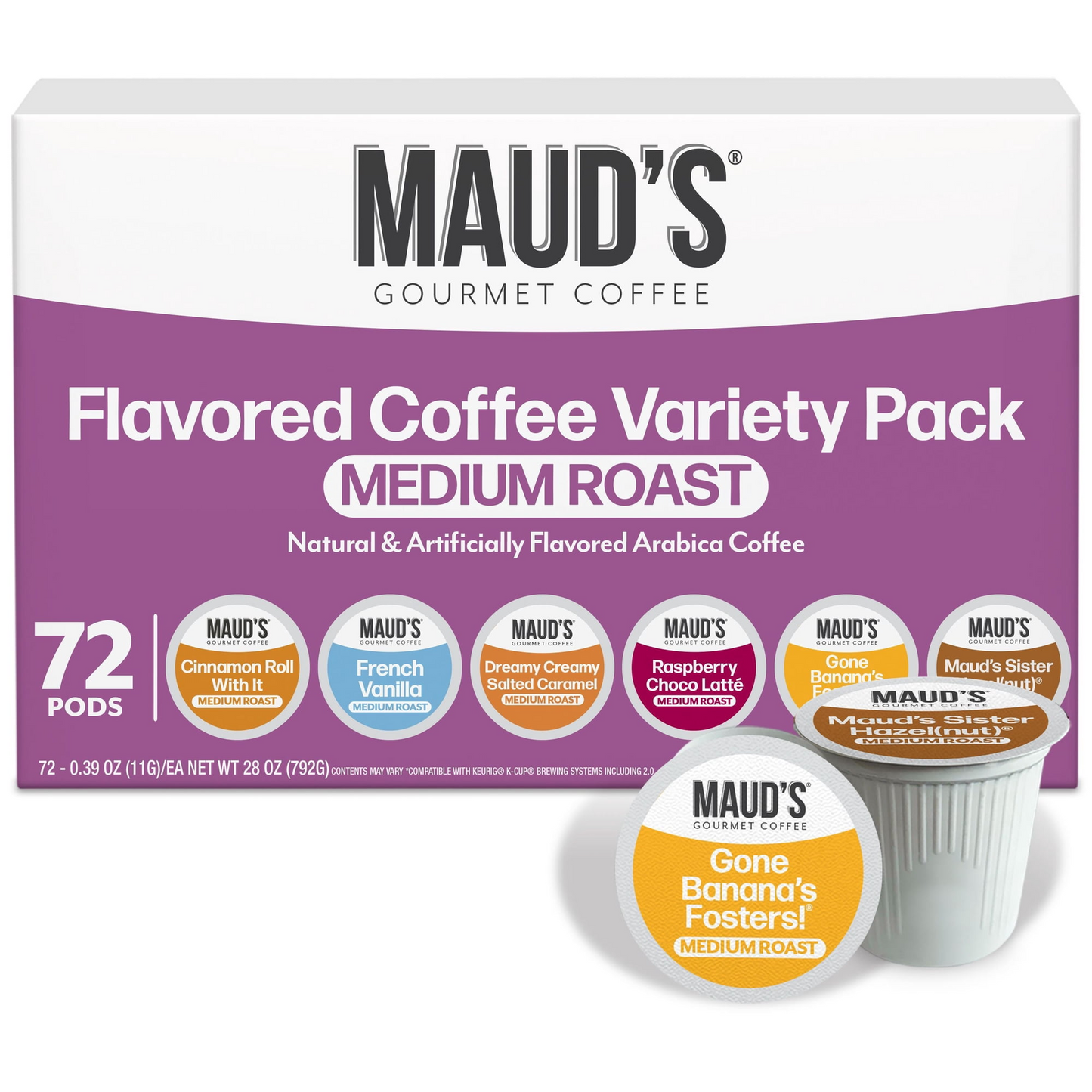 Maud's 100% Arabica Variety Pack Pods (K-Cup) - 72 ct