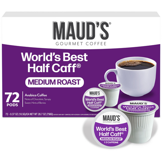 Maud's 모즈 하프 카페인 미디엄 로스트 팟 (K-컵) - 72개입