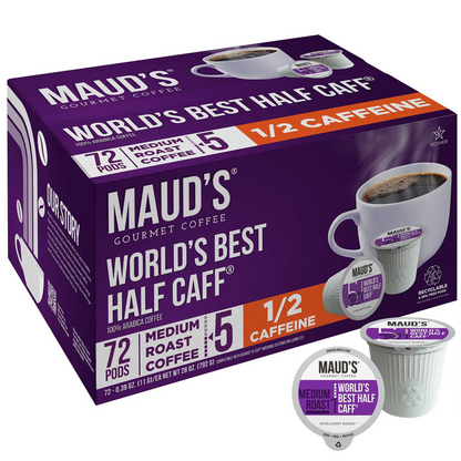Maud's Half Caff Medium Roast Pods (K-Cup) - 72 ct