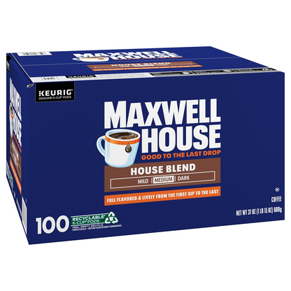 Maxwell House 맥스웰하우스 하우스 블렌드 미디엄 로스트 팟 (K-컵) - 100개입