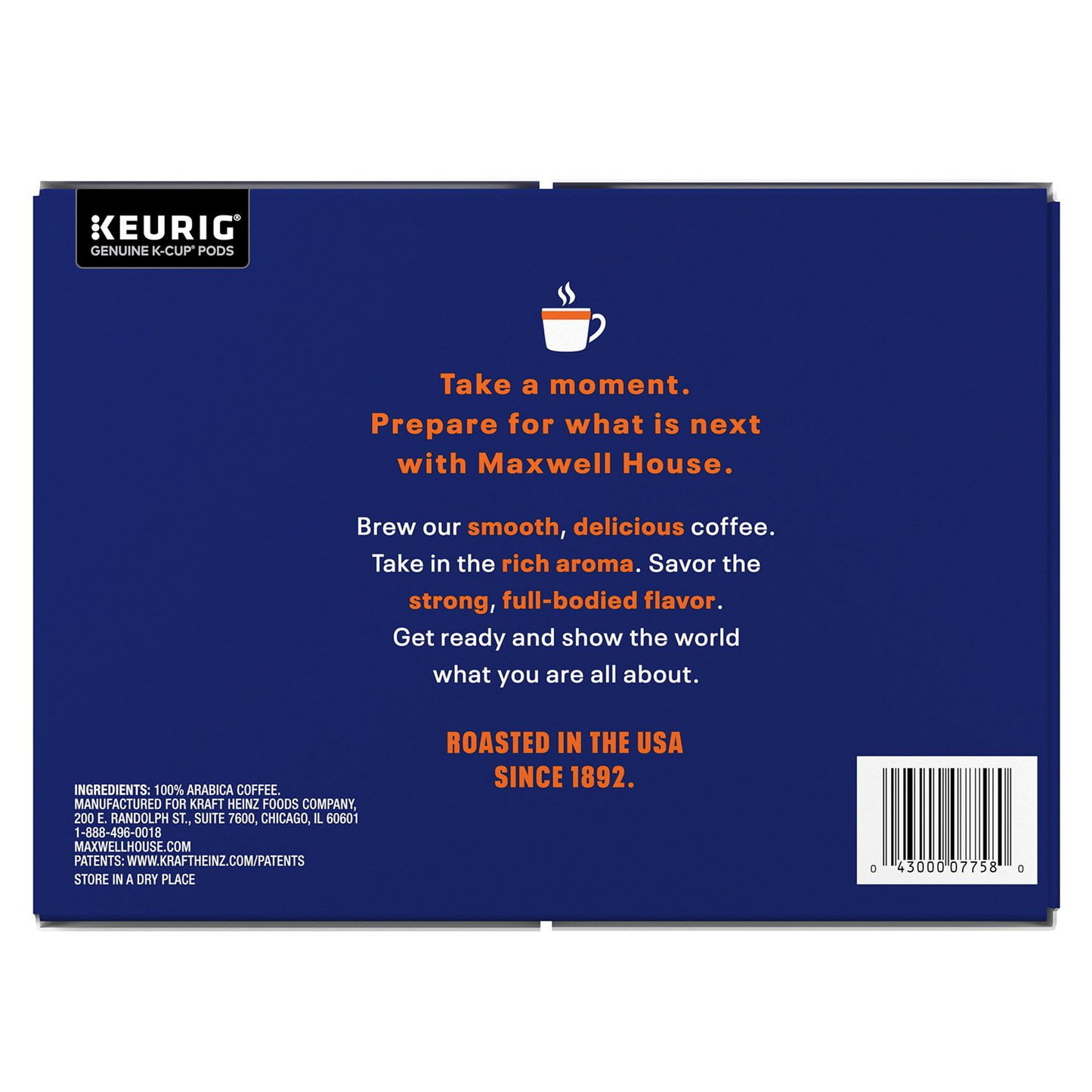 Maxwell House 맥스웰하우스 브렉퍼스트 블렌드 라이트 로스트 팟 (K-컵) - 100개입