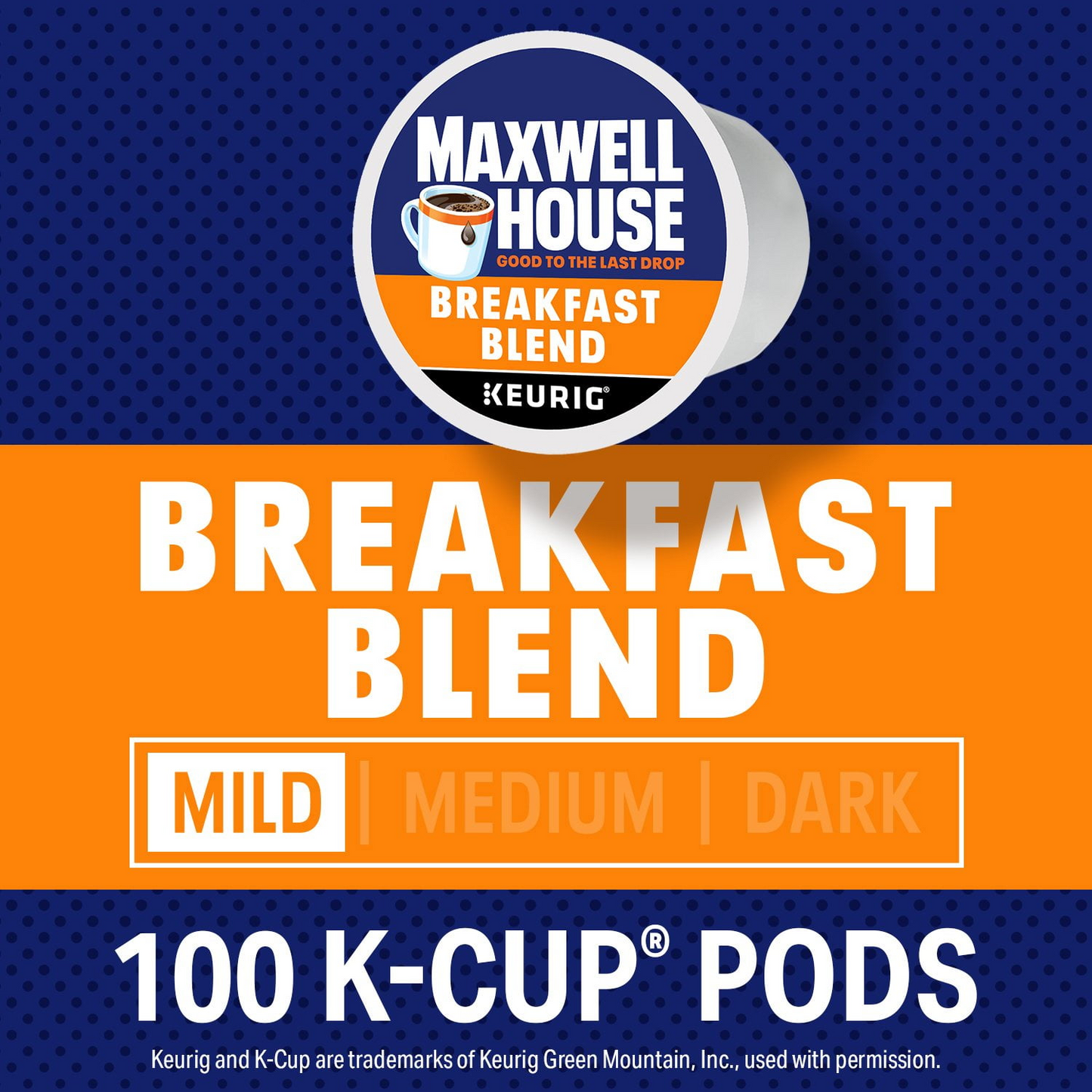 Maxwell House 맥스웰하우스 브렉퍼스트 블렌드 라이트 로스트 팟 (K-컵) - 100개입