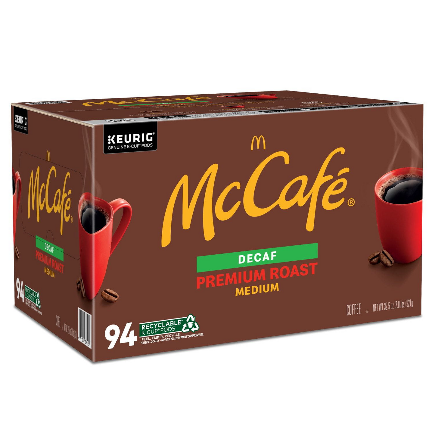 McCafe 맥카페 디카페인 프리미엄 미디엄 로스트 팟 (K-컵) - 94개입