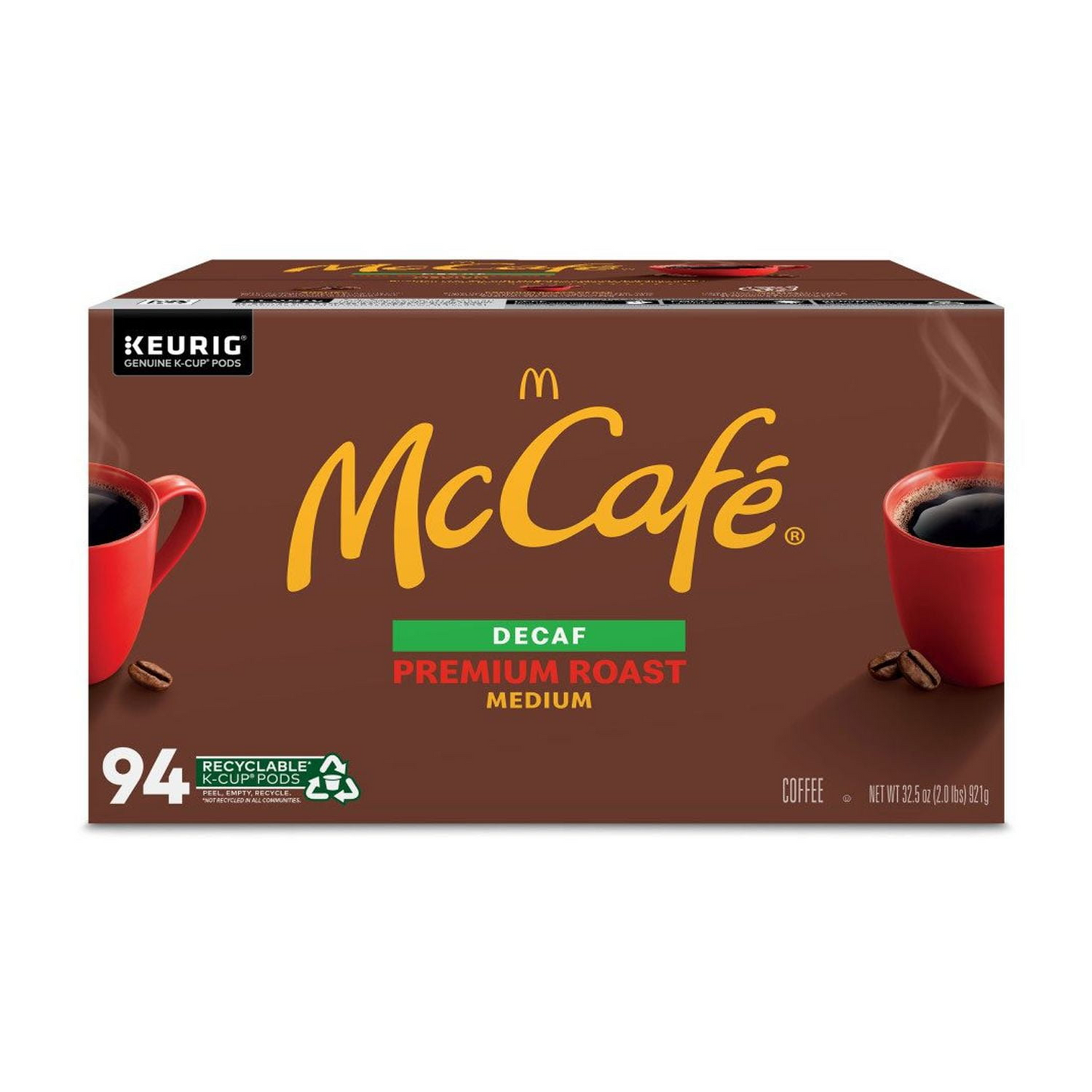 McCafe 맥카페 디카페인 프리미엄 미디엄 로스트 팟 (K-컵) - 94개입