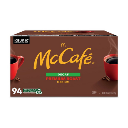 McCafe 맥카페 디카페인 프리미엄 미디엄 로스트 팟 (K-컵) - 94개입