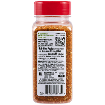 McCormick 맥코믹 샐러드 수프림 시즈닝 - 10.12 oz