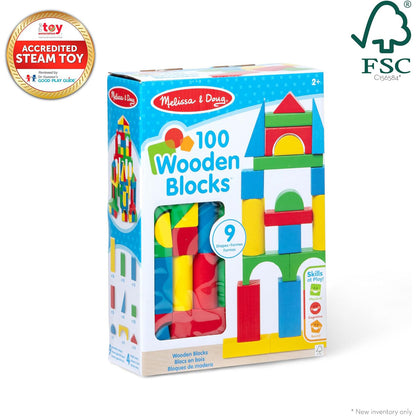 Melissa & Doug 멜리사 앤 더그 클래식 나무 블록 (100개입)