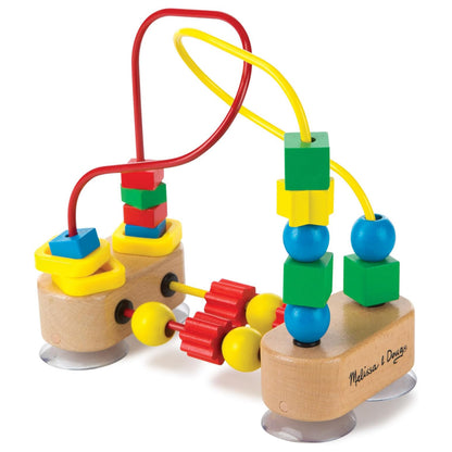 Melissa & Doug 멜리사 앤 더그 퍼스트 비드 메이즈 — 흡착컵 원목 베이비 토이 (6개월 이상)