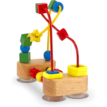 Melissa & Doug 멜리사 앤 더그 퍼스트 비드 메이즈 — 흡착컵 원목 베이비 토이 (6개월 이상)