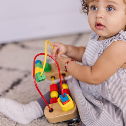 Melissa & Doug 멜리사 앤 더그 퍼스트 비드 메이즈 — 흡착컵 원목 베이비 토이 (6개월 이상)