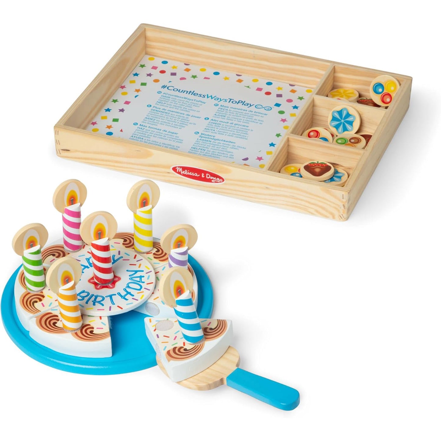 Melissa & Doug Wooden Birthday Cake Play Set