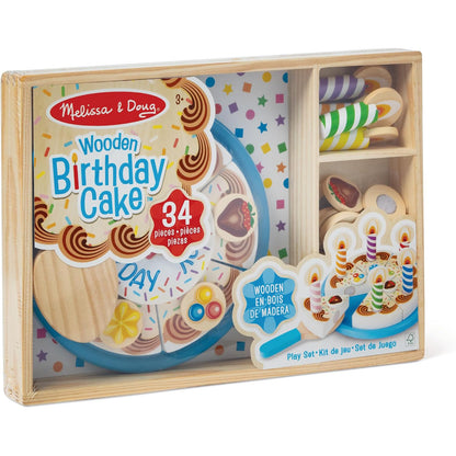 Melissa & Doug Wooden Birthday Cake Play Set