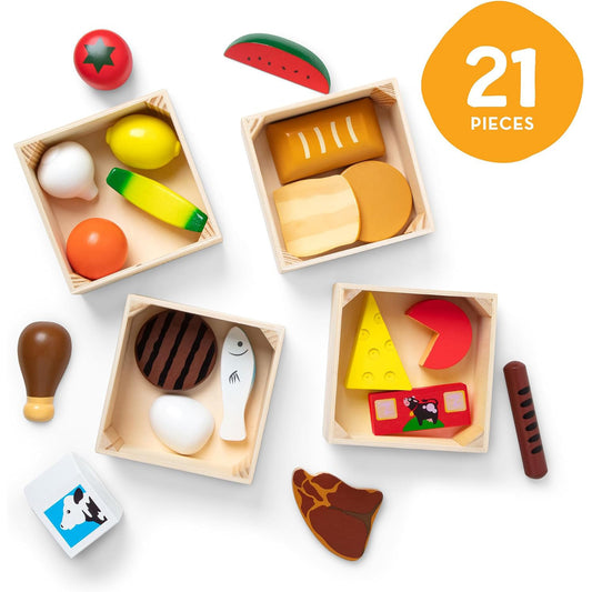Melissa & Doug 멜리사 앤 더그 나무 식품군 세트 (21개입)