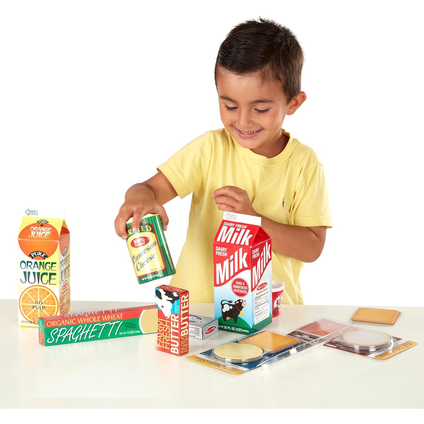 Melissa & Doug 멜리사 앤 더그 나무 냉장고 식품 세트 (9개입)