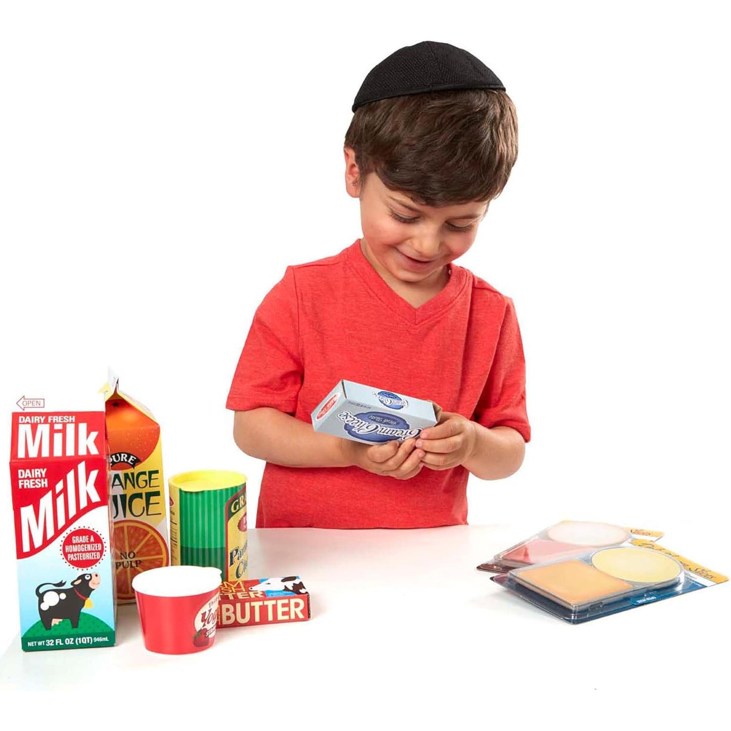 Melissa & Doug 멜리사 앤 더그 나무 냉장고 식품 세트 (9개입)