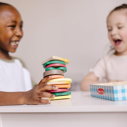 Melissa & Doug 멜리사앤더그 원목 샌드위치 메이킹 세트 빵·치즈·상추·토마토 스택형 (3세 이상)