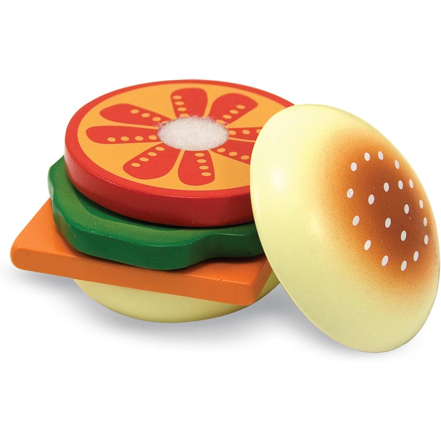 Melissa & Doug 멜리사앤더그 원목 샌드위치 메이킹 세트 빵·치즈·상추·토마토 스택형 (3세 이상)