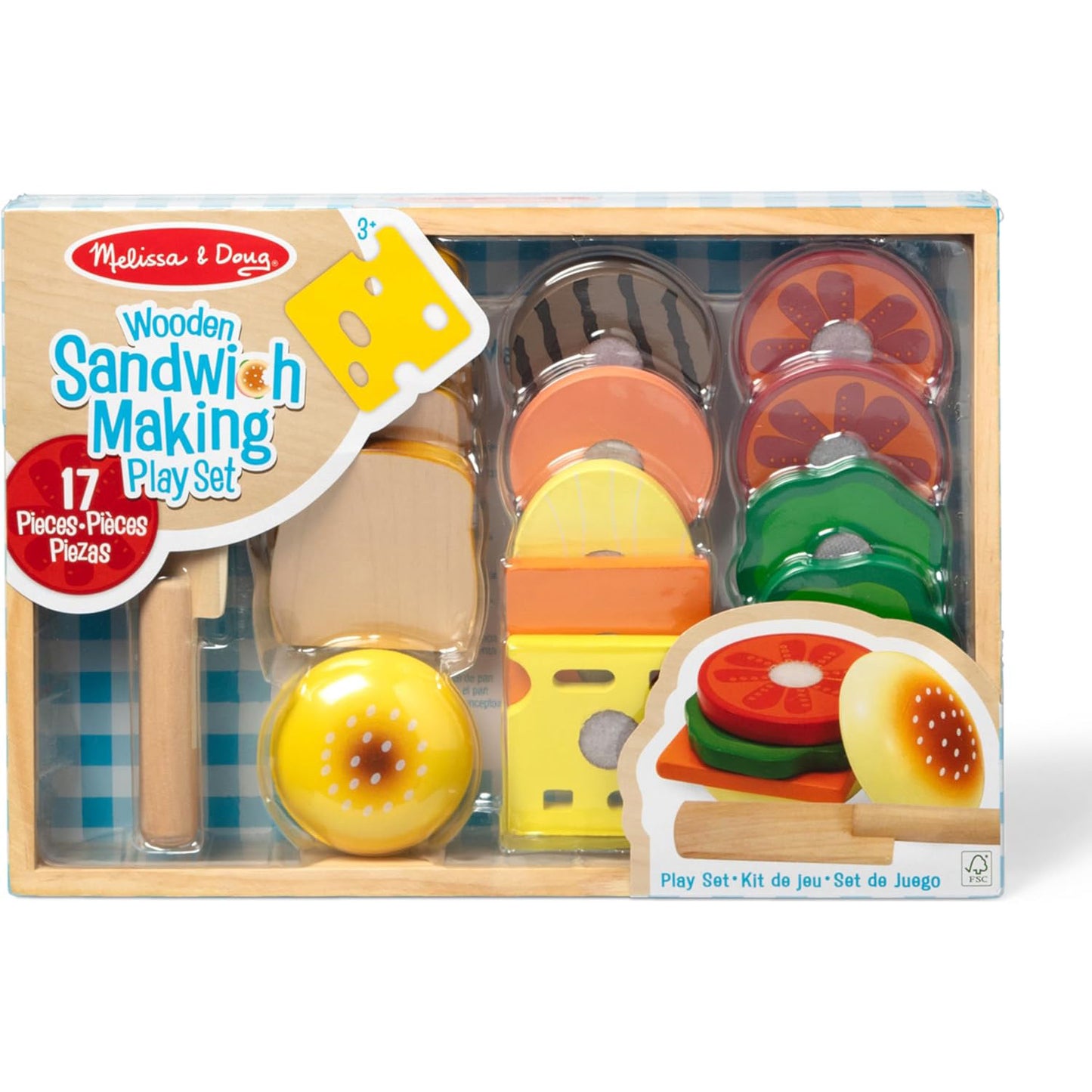 Melissa & Doug 멜리사 앤 더그 나무 샌드위치 만들기 세트