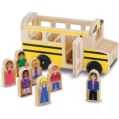 Melissa & Doug 멜리사 앤 더그 나무 스쿨버스 놀이 세트