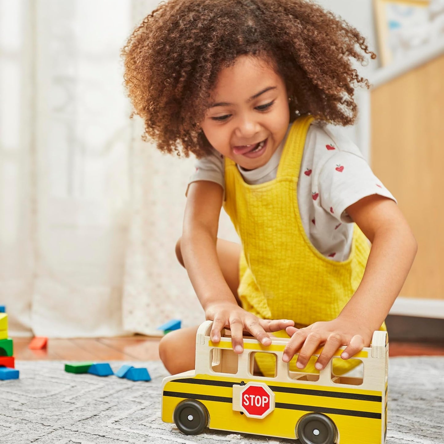 Melissa & Doug 멜리사 앤 더그 나무 스쿨버스 놀이 세트